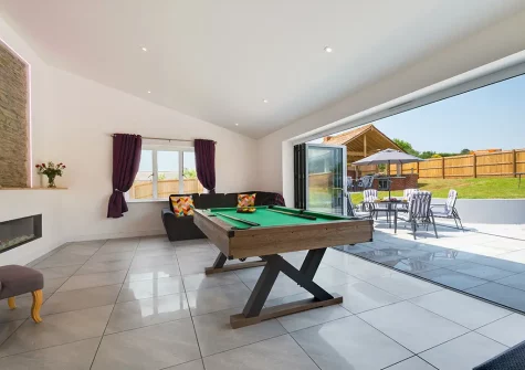 The games room at Bowjy, Liskeard