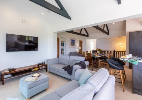 The living area at Bracken Bank, Porthcurno