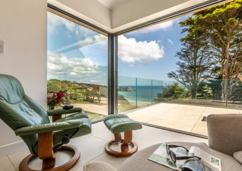 The living area at Bracken Bank, Porthcurno