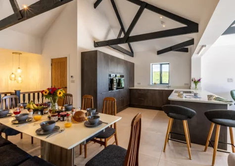 The kitchen & dining area at Bracken Bank, Porthcurno