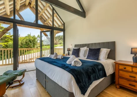 Bedroom #1 at Bracken Bank, Porthcurno