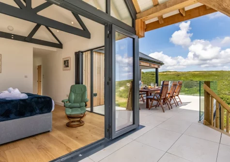 Bedroom #1 at Bracken Bank, Porthcurno