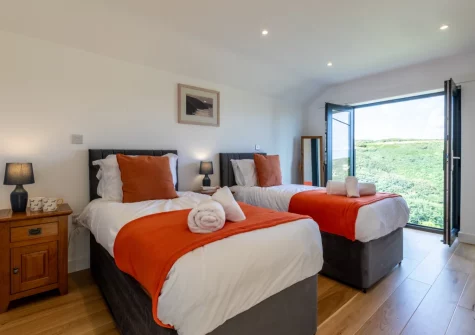 Bedroom #2 at Bracken Bank, Porthcurno