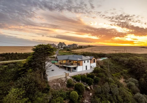 Bracken Bank is a simply sublime detached property with commanding views over Porthcurno Beach
