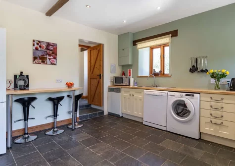 The kitchen at Bracken Cottage, Lower Treslea Farm, Treslea