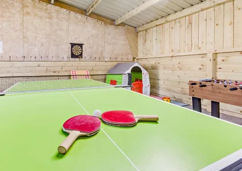 The shared games barn area at Bramble Barn, Youldonmoor Cross