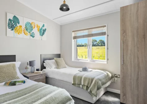 Bedroom #3 at Bramble Lodge, 12 Roadford Lake Lodges, Broadwoodwidger