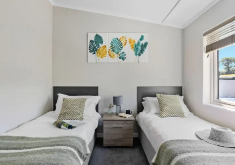 Bedroom #3 at Bramble Lodge, 12 Roadford Lake Lodges, Broadwoodwidger
