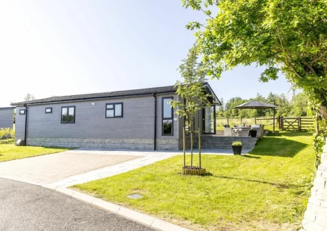 Bramble Lodge is luxury lodge with its tasteful interior, spacious terrace & hot tub