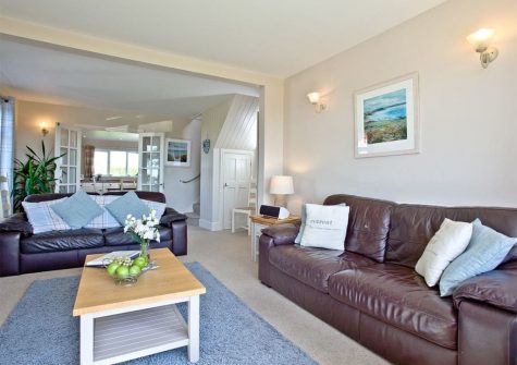 The living area at Brambles Cottage, Wooda Farm, Bush