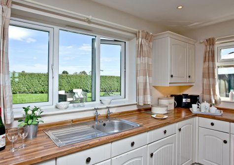 The kitchen at Brambles Cottage, Wooda Farm, Bush
