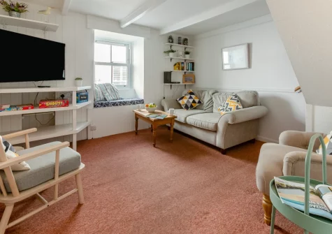 The living room at Breton Cottage, St Ives