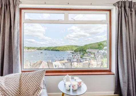 The view from the living room at Briar Rose, Polruan