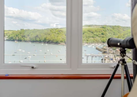 The view from the cozy sitting area at Briar Rose, Polruan