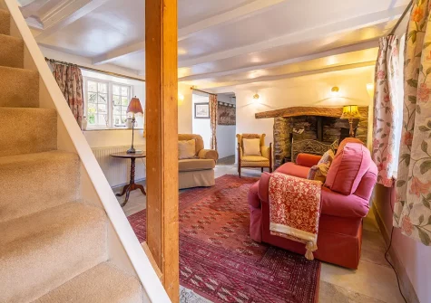 The first living room at Bridge Cottage, Penpol