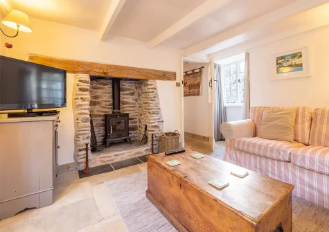 The second living room at Bridge Cottage, Penpol