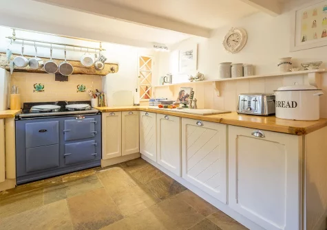 The kitchen at Bridge Cottage, Penpol