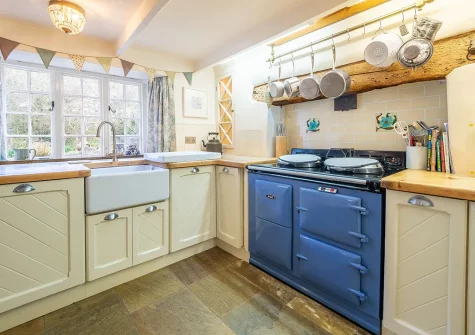 The kitchen at Bridge Cottage, Penpol