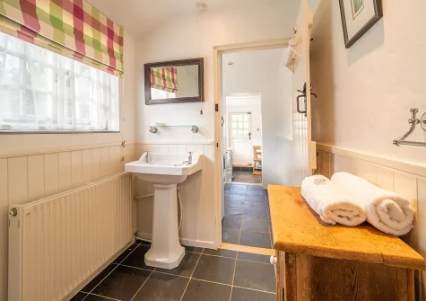 The ground floor shower room at Bridge Cottage, Penpol