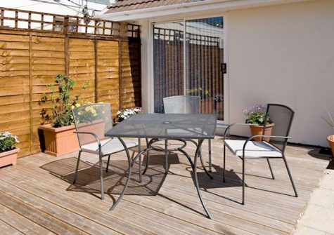 The patio area @ Bridge House, Perranporth