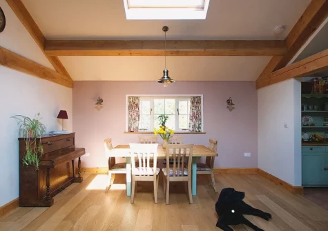 The dining area at Brimble Cottage, Axminster