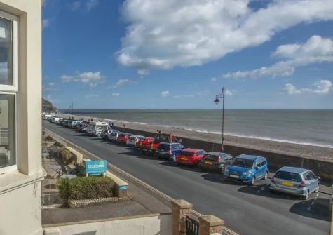 The sea view from the living room at Brixham View, Seaton