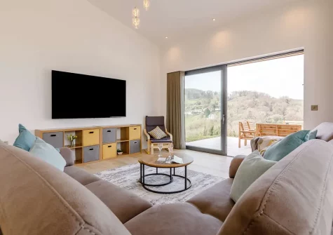 The living area at Broadsands Barn, Berrynarbor