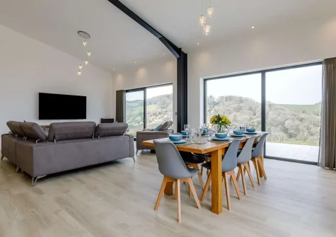 The dining area at Broadsands Barn, Berrynarbor