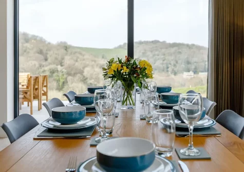 The dining area at Broadsands Barn, Berrynarbor