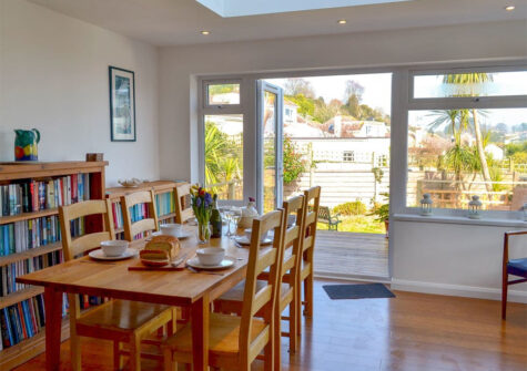 The dining area at Broadsands Retreat, Goodrington