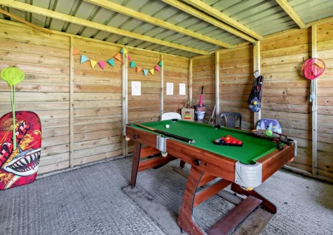 The games shed at Buckland Barn, Buckland Brewer