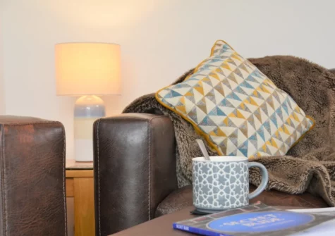 The living area at Bude's Cwtch, Bude