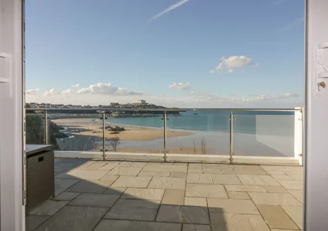 Enjoy relaxing & alfresco dining on the terrace at Buena Vista, Newquay
