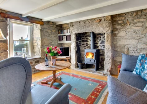 The living area at Bumbles, Mousehole