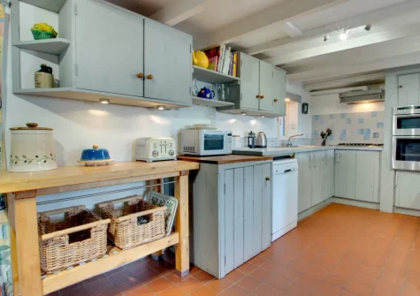 The kitchen at Bumbles, Mousehole