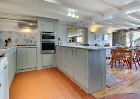 The kitchen at Bumbles, Mousehole