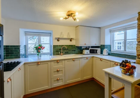 The kitchen at Burrows Farmhouse, Croyde
