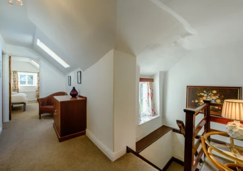 The first floor landing at Burrows Farmhouse, Croyde