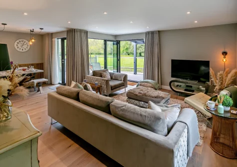The living area at Buttercup at The Camel Trail, Tredethy