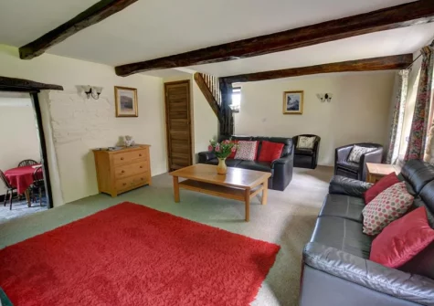 The living room at Button Stable, Bratton Fleming