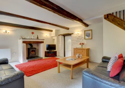 The living room at Button Stable, Bratton Fleming