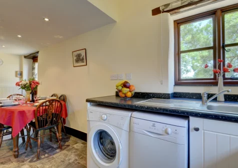The kitchen & dining area at Button Stable, Bratton Fleming