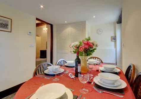 The dining area at Button Stable, Bratton Fleming