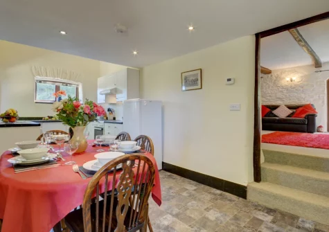 The dining area at Button Stable, Bratton Fleming