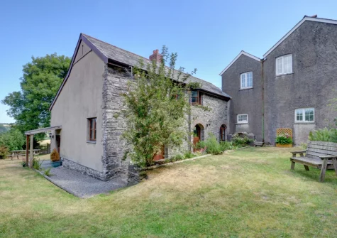 The shared lawn garden at Button Stable, Bratton Fleming