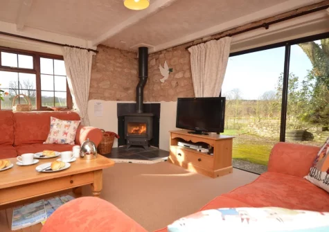 The living room at Buzzard Cottage, Sheldon