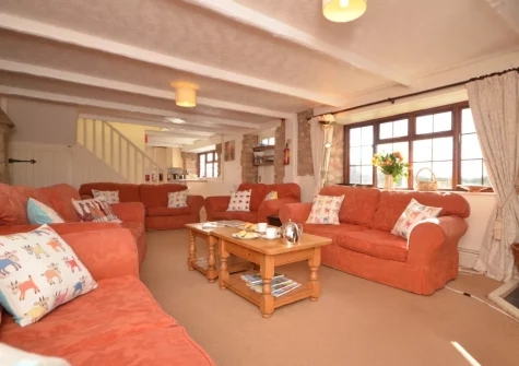 The living room at Buzzard Cottage, Sheldon