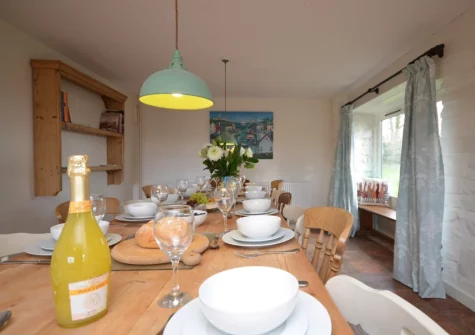The dining room at Buzzard Cottage, Sheldon