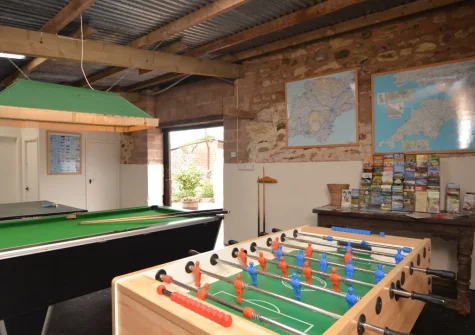 The shared games room at Buzzard Cottage, Sheldon