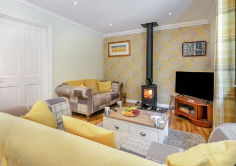 The living area at Buzzards Cottage, Redruth